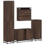 Set de muebles baño 4 pzas madera contrachapada roble marrón de , Muebles de baño - Ref: Foro24-3301214, Precio: 386,21 €, De...