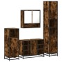 Set de muebles baño 4 pzas madera contrachapada roble ahumado de , Muebles de baño - Ref: Foro24-3301242, Precio: 410,60 €, D...