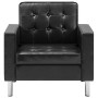 Sillón negro 75x70x75 cm piel sintética en Sillones | Comprar online en Foru.es