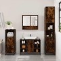 Set de muebles baño 4 pzas madera contrachapada roble ahumado de , Muebles de baño - Ref: Foro24-3301242, Precio: 410,60 €, D...