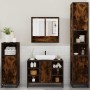 Set de muebles baño 4 pzas madera contrachapada roble ahumado de , Muebles de baño - Ref: Foro24-3301242, Precio: 410,60 €, D...