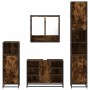 Set de muebles baño 4 pzas madera contrachapada roble ahumado de , Muebles de baño - Ref: Foro24-3301242, Precio: 410,60 €, D...