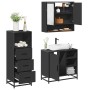 Juego de muebles de baño 3 pzas madera contrachapada negro de , Muebles de baño - Ref: Foro24-3301055, Precio: 244,04 €, Desc...