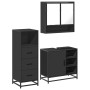 Juego de muebles de baño 3 pzas madera contrachapada negro de , Muebles de baño - Ref: Foro24-3301055, Precio: 244,04 €, Desc...