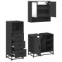 Juego de muebles de baño 3 pzas madera contrachapada negro de , Muebles de baño - Ref: Foro24-3301055, Precio: 244,04 €, Desc...