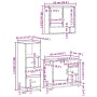 Juego de muebles de baño 3 pzas madera contrachapada negro de , Muebles de baño - Ref: Foro24-3301055, Precio: 244,04 €, Desc...