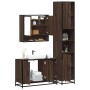 Set de muebles baño 3 pzas madera contrachapada roble marrón de , Muebles de baño - Ref: Foro24-3301104, Precio: 284,07 €, De...