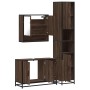 Set de muebles baño 3 pzas madera contrachapada roble marrón de , Muebles de baño - Ref: Foro24-3301104, Precio: 284,07 €, De...
