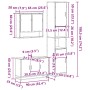 Set de muebles baño 3 pzas madera contrachapada roble marrón de , Muebles de baño - Ref: Foro24-3301104, Precio: 284,07 €, De...