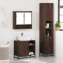 Set de muebles baño 3 pzas madera contrachapada roble marrón de , Muebles de baño - Ref: Foro24-3301119, Precio: 275,59 €, De...