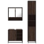 Set de muebles baño 3 pzas madera contrachapada roble marrón de , Muebles de baño - Ref: Foro24-3301119, Precio: 275,59 €, De...