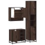 Set de muebles baño 3 pzas madera contrachapada roble marrón de , Muebles de baño - Ref: Foro24-3301119, Precio: 275,59 €, De...