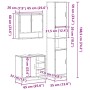 Set de muebles baño 3 pzas madera contrachapada roble marrón de , Muebles de baño - Ref: Foro24-3301119, Precio: 275,59 €, De...