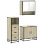 Set de muebles de baño 3 pzas madera contrachapada roble Sonoma de , Muebles de baño - Ref: Foro24-3301036, Precio: 212,98 €,...