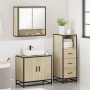 Set de muebles de baño 3 pzas madera contrachapada roble Sonoma de , Muebles de baño - Ref: Foro24-3301036, Precio: 212,98 €,...