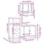 Set de muebles de baño 3 pzas madera contrachapada roble Sonoma de , Muebles de baño - Ref: Foro24-3301036, Precio: 212,98 €,...