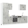Mueble cocina Kalmar gris hormigón 7 pzas madera contrachapada de , Armarios de cocina - Ref: Foro24-3314765, Precio: 577,21 ...