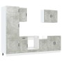 Mueble cocina Kalmar gris hormigón 7 pzas madera contrachapada de , Armarios de cocina - Ref: Foro24-3314765, Precio: 577,21 ...
