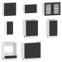 Mueble de cocina Kalmar negra 8 piezas madera contrachapada de , Armarios de cocina - Ref: Foro24-3314842, Precio: 622,82 €, ...