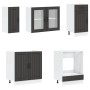 Mueble de cocina Kalmar negra 8 piezas madera contrachapada de , Armarios de cocina - Ref: Foro24-3314802, Precio: 631,08 €, ...