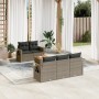 Set de muebles de jardín 6 pzas y cojines ratán sintético gris en Conjuntos de jardín | Comprar online en Foru.es
