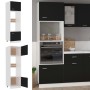 Armario de microondas madera contrachapada negro 60x57x207 cm de vidaXL, Armarios de cocina - Ref: Foro24-802547, Precio: 192...
