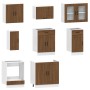 Mueble cocina Kalmar roble marrón 8 pzas madera contrachapada de , Armarios de cocina - Ref: Foro24-3314828, Precio: 552,61 €...