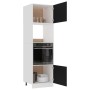 Armario de microondas madera contrachapada negro 60x57x207 cm de vidaXL, Armarios de cocina - Ref: Foro24-802547, Precio: 192...