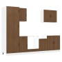 Mueble cocina Kalmar roble marrón 7 pzas madera contrachapada de , Armarios de cocina - Ref: Foro24-3314778, Precio: 582,55 €...