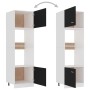 Armario de microondas madera contrachapada negro 60x57x207 cm de vidaXL, Armarios de cocina - Ref: Foro24-802547, Precio: 192...