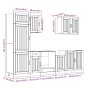Mueble cocina Kalmar roble marrón 7 pzas madera contrachapada de , Armarios de cocina - Ref: Foro24-3314778, Precio: 582,55 €...