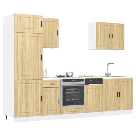 Mueble cocina Kalmar roble sonoma 7 pzas madera contrachapada de , Armarios de cocina - Ref: Foro24-3314784, Precio: 576,23 €...