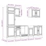 Mueble cocina Kalmar roble sonoma 7 pzas madera contrachapada de , Armarios de cocina - Ref: Foro24-3314784, Precio: 576,23 €...