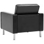 Sillón negro 75x70x75 cm piel sintética en Sillones | Comprar online en Foru.es