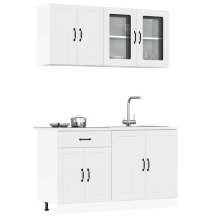 Mueble de cocina Kalmar blanco 4 piezas madera contrachapada de , Armarios de cocina - Ref: Foro24-3314861, Precio: 300,55 €,...