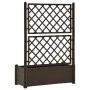 Jardinera con enrejado PP moca 100x43x142 cm de vidaXL, Maceteros y jardineras - Ref: Foro24-313984, Precio: 134,59 €, Descue...