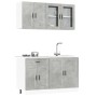 Mueble cocina Kalmar gris hormigón 4 pzas madera contrachapada de , Armarios de cocina - Ref: Foro24-3314875, Precio: 295,99 ...