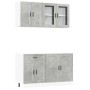 Mueble cocina Kalmar gris hormigón 4 pzas madera contrachapada de , Armarios de cocina - Ref: Foro24-3314875, Precio: 295,99 ...
