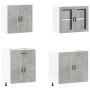 Mueble cocina Kalmar gris hormigón 4 pzas madera contrachapada de , Armarios de cocina - Ref: Foro24-3314875, Precio: 295,99 ...