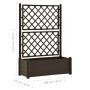 Jardinera con enrejado PP moca 100x43x142 cm de vidaXL, Maceteros y jardineras - Ref: Foro24-313984, Precio: 134,59 €, Descue...