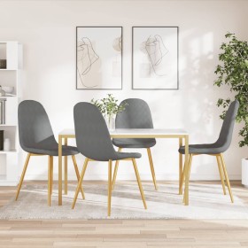 Sillas de comedor 4 unidades terciopelo gris claro en Sillas de comedor | Comprar online en Foru.es