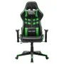 Silla de gaming de cuero sintético negro y verde de vidaXL, Sillones para videojuegos - Ref: Foro24-20505, Precio: 152,71 €, ...