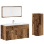 Juego de muebles de baño 3 piezas madera ingeniería envejecida de , Muebles de baño - Ref: Foro24-3328593, Precio: 127,04 €, ...