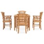 Juego de comedor de jardín 5 piezas madera maciza de teca de , Conjuntos de jardín - Ref: Foro24-3060009, Precio: 693,26 €, D...