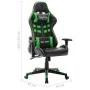 Silla de gaming de cuero sintético negro y verde de vidaXL, Sillones para videojuegos - Ref: Foro24-20505, Precio: 152,71 €, ...