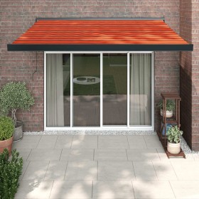 Toldo retráctil aluminio y tela naranja y marrón 3x2,5 m de , Toldos - Ref: Foro24-3154616, Precio: 511,39 €, Descuento: %