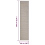 Alfombra de sisal para rascador color arena 66x300 cm de , Accesorios de muebles para gatos - Ref: Foro24-3203467, Precio: 88...