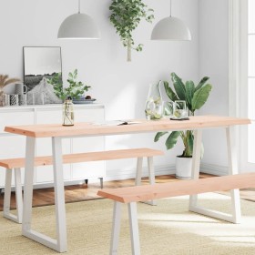 Tablero de mesa madera maciza borde natural 180x50x(2-4) cm de , Tableros para mesas - Ref: Foro24-363910, Precio: 75,19 €, D...