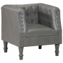 Sillón de cuero auténtico gris de , Sillones - Ref: Foro24-286591, Precio: 251,90 €, Descuento: %