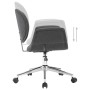 Silla de comedor giratoria de tela gris de , Sillas de comedor - Ref: Foro24-287394, Precio: 183,28 €, Descuento: %